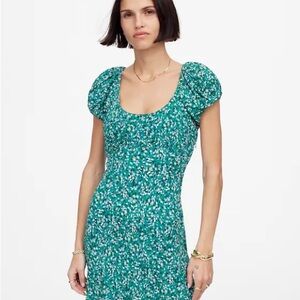 Madewell Green Women's Floral Dress